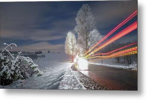 Winter Metal Print featuring the photograph Snowy winter wonderland by Andrew Lalchan
