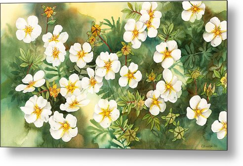White Flower Metal Print featuring the painting Spirit of Hope by Espero Art