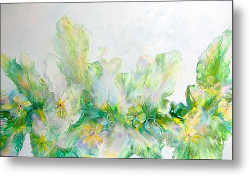 Abstract Metal Print featuring the painting Spring in the Air by Soraya Silvestri
