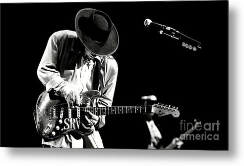 Stevie Ray Vaughan Metal Print featuring the photograph Stevie Ray Vaughan in concert by Action