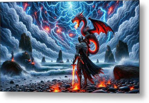 Knight Metal Print featuring the photograph Stormbound Fury by Bill and Linda Tiepelman