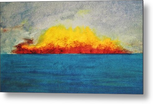 Seascape Metal Print featuring the painting Sunfire by Michael Baroff