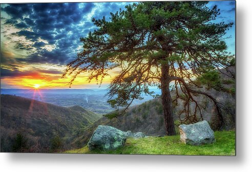 Blue Ridge Mountains Metal Print featuring the photograph Sunset at Iron Mine Hollow by Susan Rissi Tregoning
