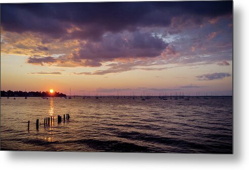 Nj Shore Photography Metal Print featuring the photograph Sunset - Keyport, NJ by Steve Stanger