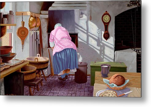 Bakery Metal Print featuring the painting The Bread Maker by Hans Neuhart