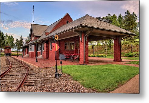 Railroad Metal Print featuring the photograph The Depot by Dale Kauzlaric