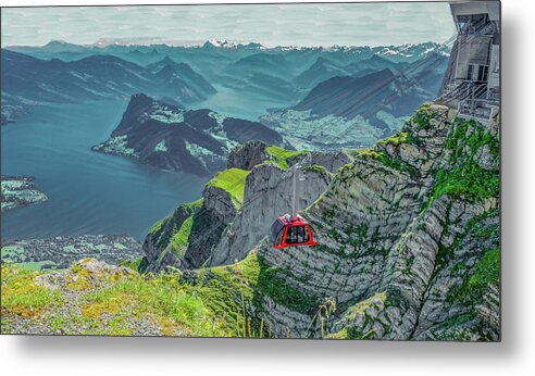 Switzerland Metal Print featuring the photograph The Top of the World in the Swiss Alps by Marcy Wielfaert