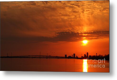 Upper Niagara Pandemic Sunset Metal Print featuring the photograph Upper Niagara Pandemic Sunset by Tony Lee