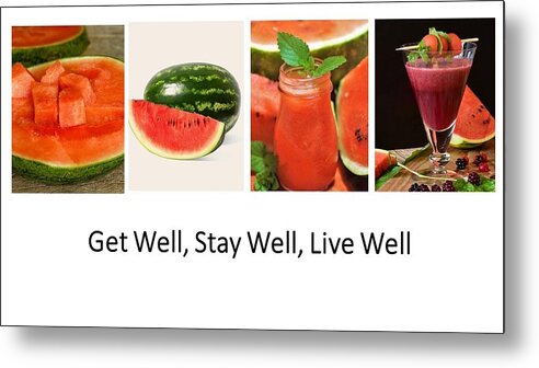 Watermelon Metal Print featuring the photograph Watermelon Smoothies by Nancy Ayanna Wyatt