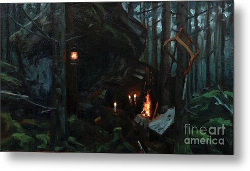  Nagualero Metal Print featuring the painting Wilderness Painting N64 by Ric Nagualero