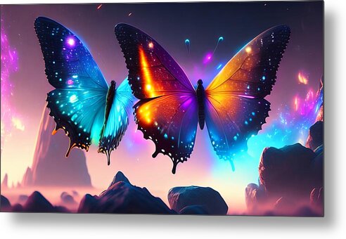 Rainbow Butterfly Wall Decals 72 Pieces