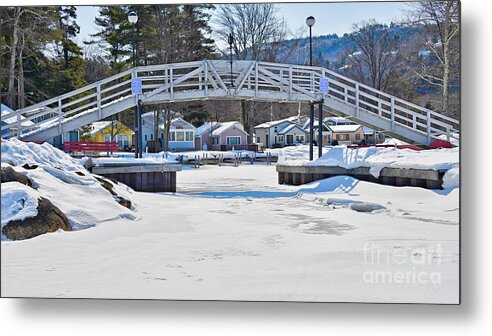 Lake Winnipesaukee Metal Print featuring the photograph Winter on the Lake by Steve Brown