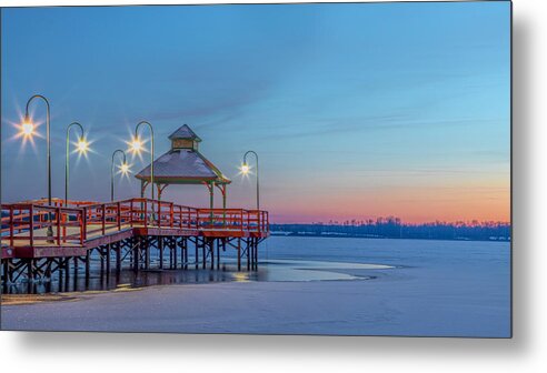 Lake Neatahwanta Metal Print featuring the photograph Winter Twilight by Rod Best
