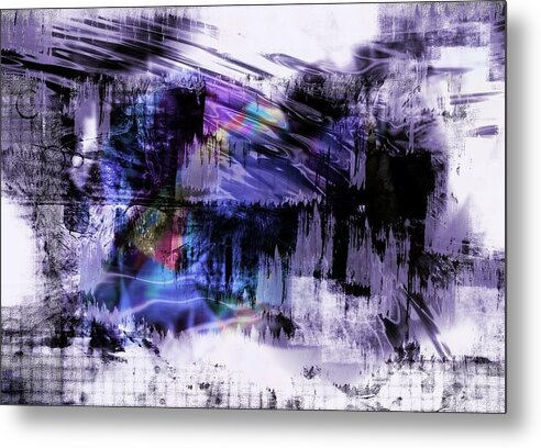 Abstract Metal Print featuring the digital art In A Violet Rhythm by Art Di