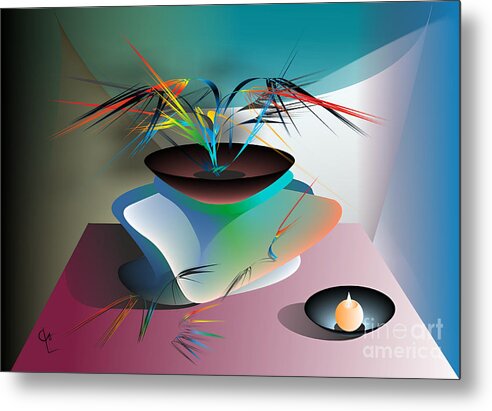 Lights Metal Print featuring the digital art Lights In My Studio by Leo Symon