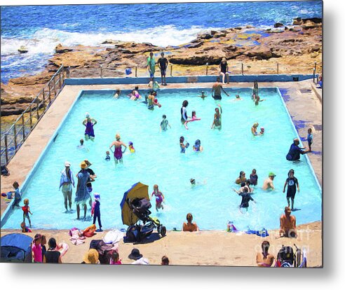 Dee Why Metal Print featuring the photograph Rockpool at Dee Why by Sheila Smart Fine Art Photography