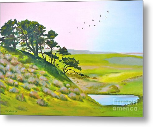 Tomales Metal Print featuring the painting Tomales California by K L Kingston