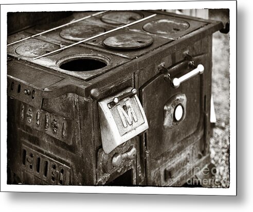 Vintage Stove Metal Print featuring the photograph Vintage Stove by John Rizzuto