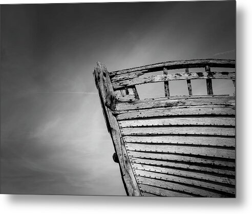 Vintage Metal Print featuring the photograph Shipwrecked BW by Rick Deacon