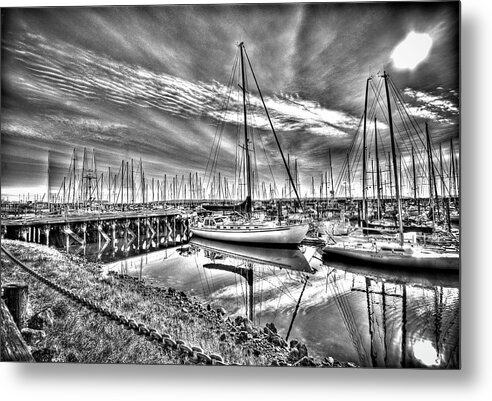 Port Townsend Metal Print featuring the photograph Masts in Harbour by Dale Stillman