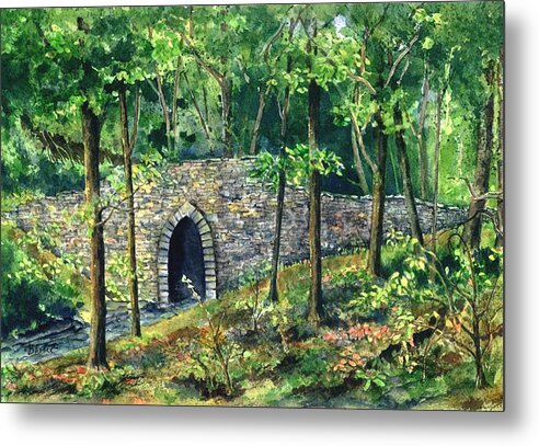 Bridge Metal Print featuring the painting Poinsett Bridge by Barbel Amos