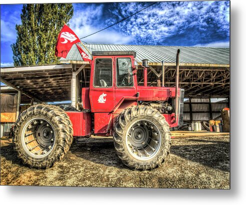 Wsu Metal Print featuring the photograph WSU Tractor by Spencer McDonald