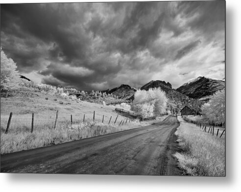 Antique Metal Print featuring the photograph Traveling Down by Jon Glaser
