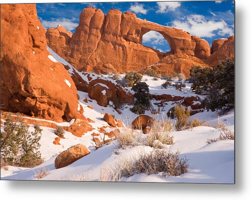 Skyline Arch Metal Print featuring the photograph Arches National Park Utah #3 by Douglas Pulsipher