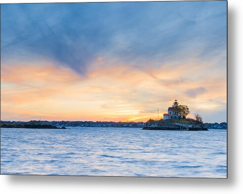 Pomham Lighthouse Metal Print featuring the photograph Pomham Sunset #5 by Bryan Bzdula