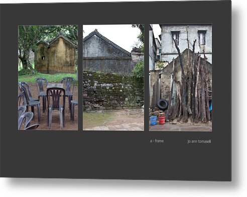 A-frame Metal Print featuring the photograph A Frame Triptych Image Art by Jo Ann Tomaselli
