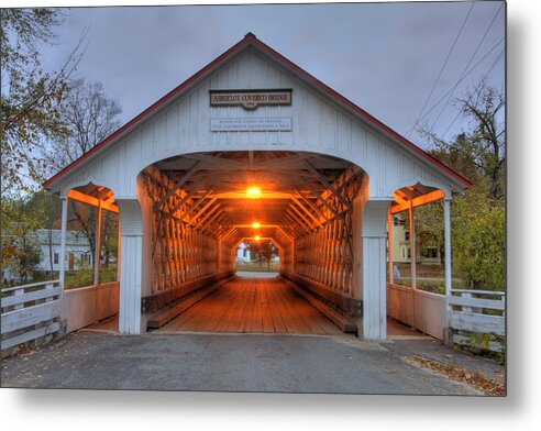 New Hampshire Metal Print featuring the photograph Ashuelot Covered Bridge by Joann Vitali