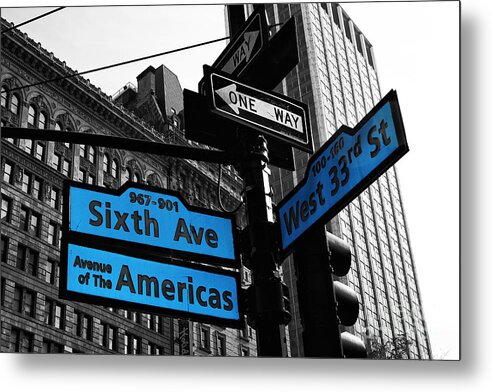 Avenue Of The Americas Metal Print featuring the photograph Avenue of the Americas by John Rizzuto