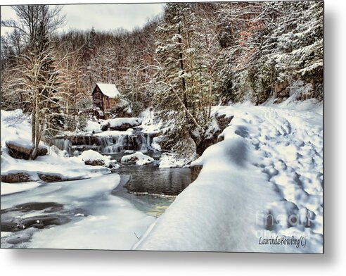 Digital Photography Metal Print featuring the photograph Babcock in Winter by Laurinda Bowling