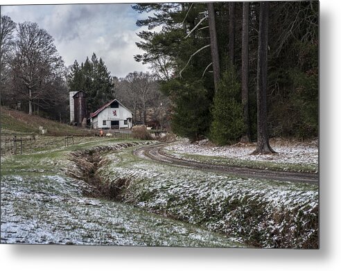 Farm Metal Print featuring the photograph Barn at the end of the Lane by Pam DeCamp