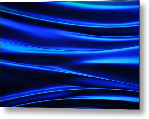 Abstract Metal Print featuring the photograph Blue Abstract by Richard Krebs