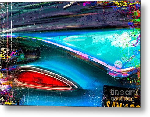 Chevy Metal Print featuring the mixed media Blue Eye Shadow by Alan Greene