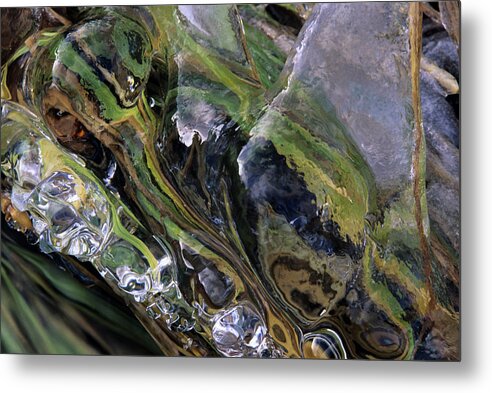 Abstract Patterns Metal Print featuring the photograph Cascade of Ice by Don Johnston