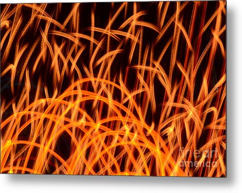 Abstract Metal Print featuring the photograph Dancing Lights 1 by Gerald Grow