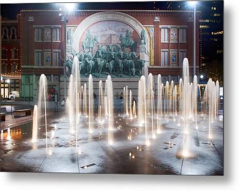 Sundance Square Fort Worth Metal Print featuring the photograph Fort Worth Sundance Square Aug 2014 by Rospotte Photography