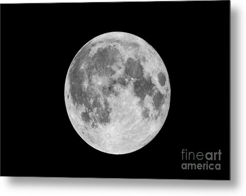 Europe Metal Print featuring the photograph Full Moon In A Pitch Black Sky by Joe Fox