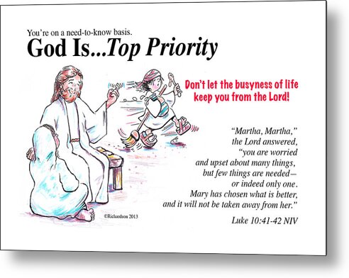 God Metal Print featuring the painting God Is Top Priority by George Richardson