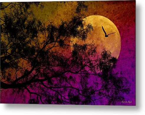 Moon Metal Print featuring the photograph Hunter's Moon by Karen Slagle