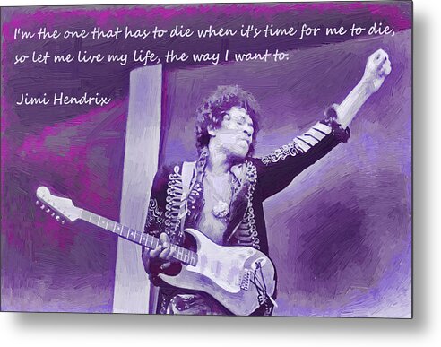 Jimi Hendrix Blues Metal Print featuring the photograph Jimi Hendrix Purp by Robert Rhoads