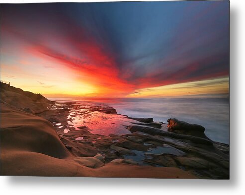 Sunset Metal Print featuring the photograph La Jolla Reef Sunset 13 by Larry Marshall