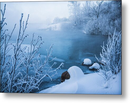 Winter Metal Print featuring the photograph Lake Smoke by Robert Clifford