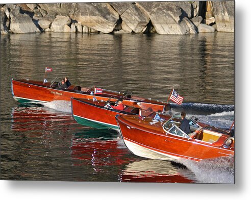 Chris-craft Metal Print featuring the photograph Lake Tahoe Classic Boats - Use discount code SGVVMT at check out by Steven Lapkin