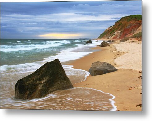 Seascape Metal Print featuring the photograph Last Light before the storm by Roupen Baker