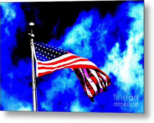 Flag Metal Print featuring the photograph Lincoln Elementary by Jay Nodianos