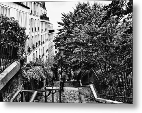 France Metal Print featuring the photograph Paris in Black and White by Georgia Clare