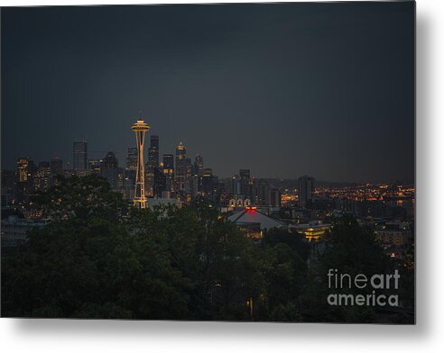 Seattle Metal Print featuring the photograph Pre-dawn Seattle by Gene Garnace